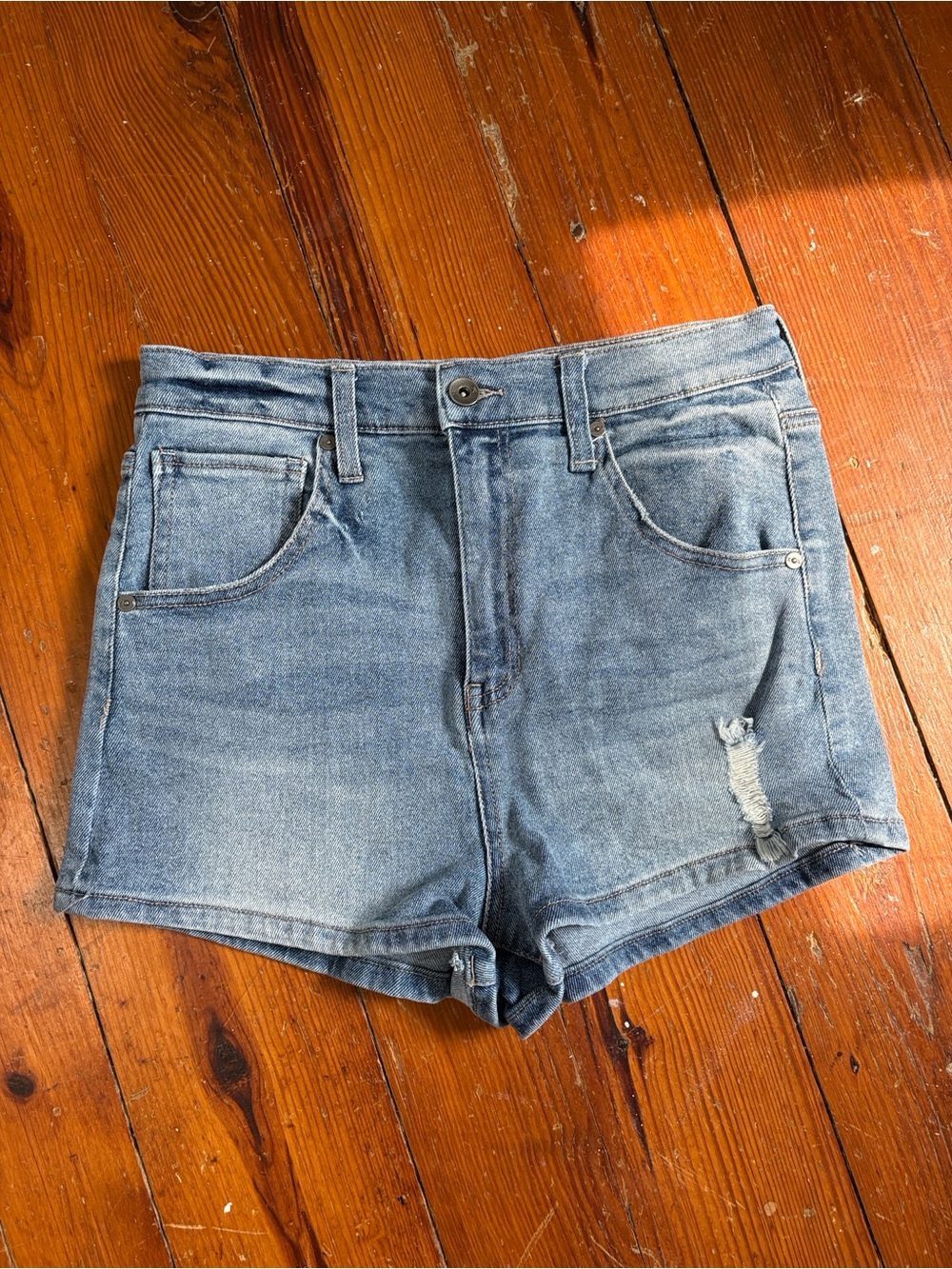 Kendall & Kylie The Drifter High Rise Denim Jean Shorts size 7 28